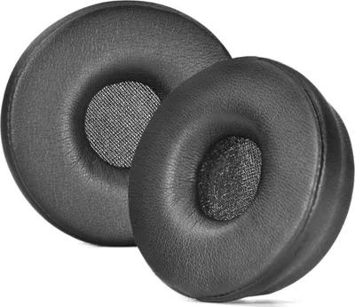 Image de INF 2 Coussinets d'oreille en cuir protéiné noir pour Jabra Engage 55/65/75