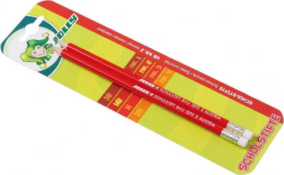 Produktbild von JOLLY Bleistifte HB rot mit Radierer, 2 St.