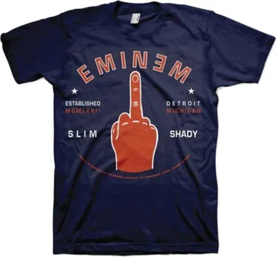 Produktbild von Eminem Detroit Portrait Navy Blue XL T-Shirt