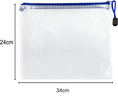 Produktbild von 12 Stücke Dokumententasche A5, Wasserdichte Dokumententasche für Akten, Papiere, Quittungen, Kosmetika, Kosmetika, Bürobedarf, Hausaufgaben (23cm*17cm)