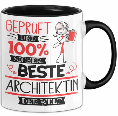 Produktbild von Beste Architektin Der Welt Tasse Geschenk für Eine Architektin Und Sicher Geschenkidee Geburtstag Weihnachten (Schwarz)