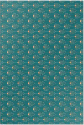 Imagen del producto de Alfombra de vinilo con estampado floral repetitivo – 120x180 cm – Alfombra para interiores – Ideal para pasillos – Fácil de limpiar – Diseño moderno