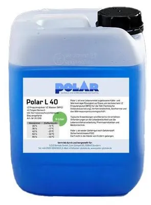 Produktbild von Polar L-MPG Glykol Frostschutzmittel, Propylenglykol 40% Gemisch 5 Liter