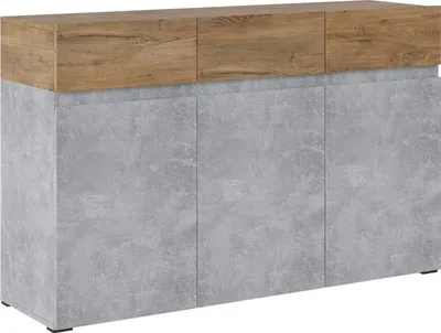Produktbild von Sideboard Rimini Kommode grifflos Farbe wählbar,Beton / Kastanienfarben