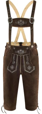 Produktbild von Traditionelle bayerische Lederhose mit Trägern für das Braun 46