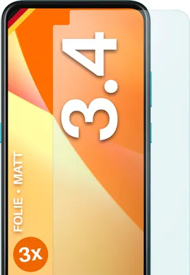 Produktbild von moex® 3x Schutzfolie kompatibel mit Nokia 3.4 - Displayschutzfolie Anti Reflex Folie, Matt