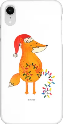 Produktbild von Mr. & Mrs. Panda Iphone XR Handyhülle Fuchs Weihnachten - Weiß - Geschenk, Premium Kunststoff, Weihnachtsmann, Nikolaus, Weihnachtszeit, Heiligabend, Winter, Handy Case