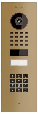 Produktbild von Unterputz Türsprechanlage Smart-IN Doorbird D1101KV mit Keypad Modul Messing-Optik