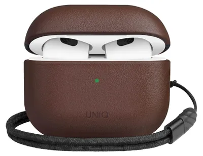 Image de Étui en cuir original UNIQ TERRA pour Airpods (3rd Gen), marron
