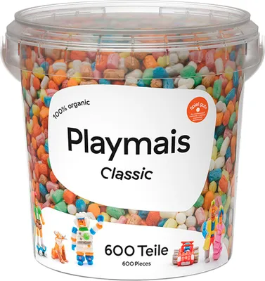 Produktbild von PlayMais Classic 600 Eimer, Bastelset für Kinder, 3 Jahr(e), Mehrfarbig, 600 Stück(e)