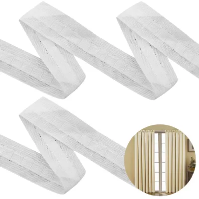 Gardinenband 30 m x 2,5 cm, Faltenband aus Polyester, weiß