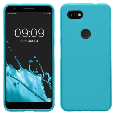 Produktbild von kwmobile Hülle für Google Pixel 3a TPU Case - Handyhülle unterstützt kabelloses Laden, flexible Schutzhülle, gummiertes Cover in Cool Glacier