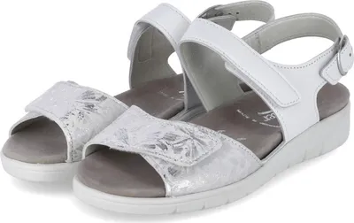Produktbild von Semler Damen Sandalen Weiß Glattleder Größe: 8