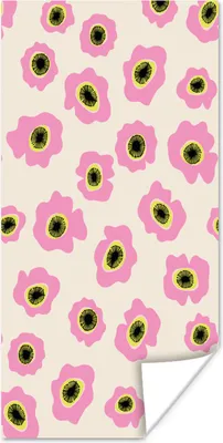 Produktbild von MuchoWow® Poster Blume - Muster - Abstrakt 60x120 cm - Wandschmuck