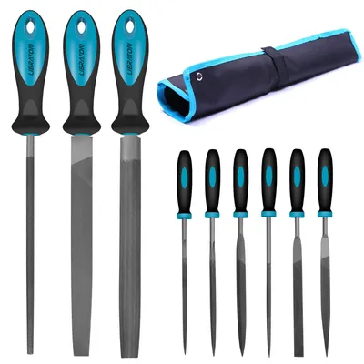 Productafbeelding van LIBRATON Vijlen Set, 9-delig, Werkplaatsset, Metaalvijlen – 9-delig