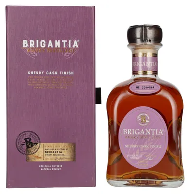 Image de Steinhauser BRIGANTIA Single Malt Whisky SHERRY Cask Finish 46% Vol. 0,7l en boîte cadeau