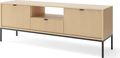 Produktbild von Furniture24 Fernsehschrank Nova Rtv154 Unterschrank Lowboard 2 Türen 1 Schublade Vincenza Eiche Griffe Und Beine