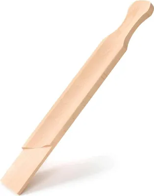Productafbeelding van Houten plank voor salami - ideaal voor het serveren van salami - 1 stuk - 37 x 5,5 cm