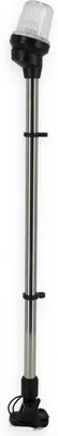 Produktbild von 12 Volt Ankerlicht, Positionslicht mit Flaggenstock, 10 Watt, 640 mm, Schwarz, Rundumlicht mit Mast, klappbares Toplicht