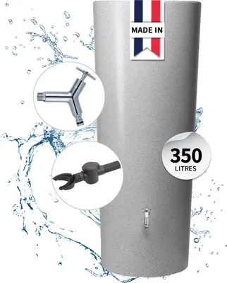Image de Cuve récupérateur à eau 2en1 silver 350 l - Graf - 995119 - stone