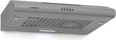 Obrázok produktu pre Klarstein Capannina - podskrinkový digestor, digestor, odsávanie/recirkulácia vzduchu, šírka: 60 cm, max. prietok odsávaného vzduchu: 166 m³/h, EEC C, 3 stupne ventilácie, materiál: ušľachtilá oceľ, LED osvetlenie varnej dosky, strieborný