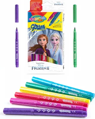 Produktbild von Glitter Marker 6 Farben Frozen II Colorino