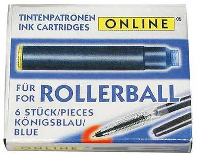 Produktbild von 6 Patronen für Rollerball / Farbe: königsblau