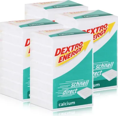 Produktbild von Dextro Energy Traubenzucker Calcium 46g (4er Pack)