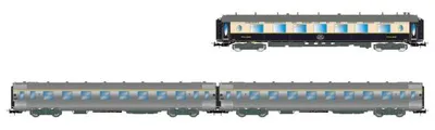 Produktbild von Jouef 3-tlg. Set Sud Express, CIWL-Salonwagen + 2 x DEV Inox SNCF HJ4214