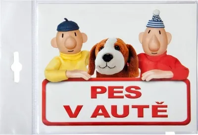 Image de Autocollant pour voiture PAM DOG IN CAR 15X12cm