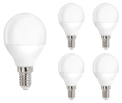 Produktbild von Spectrum E14 LED Kugellampe 1W 90lm 4000K Neutralweiß 230V 45mm 5 Stück