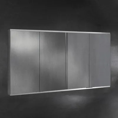 Imagen del producto de Keuco Royal P94, mueble de espejo de pared, de 4 puertas, 160 x 12 cm, con iluminación LED