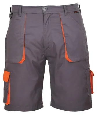Imagen del producto de Pantalón de trabajo corto Portwest con 7 bolsillos, modelo TX14, color gris, talla L