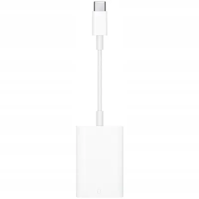 Produktbild von Kompakter USB-C Kartenleser für Micro SD/TF, 10cm, Weiß, bis 256GB, 240Mbps, Plug & Play, für Smartphone, Tablet, Laptop.