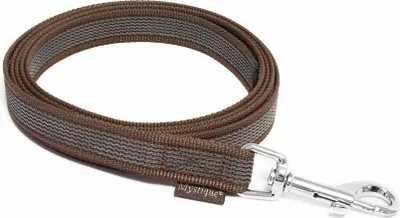 Produktbild von Mystique® Gummierte Leine 20mm mit Handschlaufe Standard Karabiner braun 3m