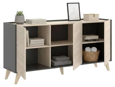 Produktbild von Sideboard Avez,  155x43h75 cm,  Eiche und Anthrazit