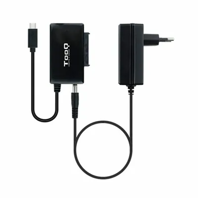 Produktbild von TOOQ TQHDA-02C - USB 3.0 USB-C auf SATA Adapter für 2,5" und 3,5" Festplatten, mit Netzteil, Farbe Schwarz
