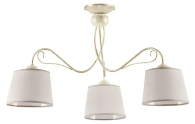 Image de Suspension KAMELIA écru 3xE27x40W en métal, dimensions : 46x80x80 cm, IP20, Jupiter