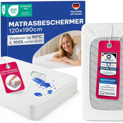 Obrázok produktu pre Ochranná podložka na matrac AirComfort, 120 x 190 cm - vodeodolná a priedušná