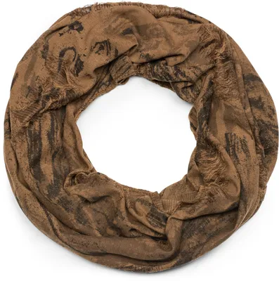 Produktbild von styleBREAKER Loop Schal gemustert im Destroyed Vintage used Look, Schlauchschal, Tuch, Uni 01016150