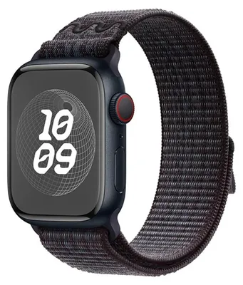 Image de Pour Apple Watch SE 2023 44mm Conception élastique en nylon velcro Bande de bras sport M4