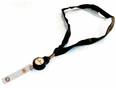 Produktbild von 10x Ausweiskartenhalter Schlüsselband Textilband mit Jojo schwarz 35cm