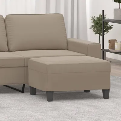 Zdjęcie produktu dla Podnóżek The Living Store Taupe 70x55x41 cm Tkanina z mikrofibry