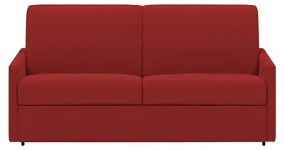 Produktbild von Schlafsofa 3-Sitzer - Liegefläche: 140 cm - Matratzenhöhe: 14 cm - Stoff - Rot - CALIFE