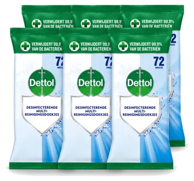 Produktbild von 6 x Dettol Reinigungstücher Cleanser ohne Bleichmittel - Vorteilspackung - 6 Stücke