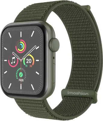 Produktbild von imoshion Nylonarmband für das Watch Series 1 t/m 9 / SE (38/40/41 mm) | Series 10 / 11 (42 mm) - Army Green