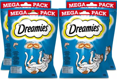 Produktbild von Dreamies Katzenleckerli mit leckerem Lachsgeschmack 180g