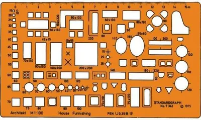 Produktbild von Standardgraph Möblierungsschablone Architekt Maßstab 1:100