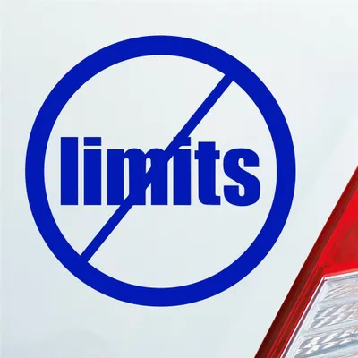 Produktbild von Auto Aufkleber No Limits Keine Speed Drive Tuning JDM 9x9 cm Dunkelblau Sticker Heckscheibenaufkleber