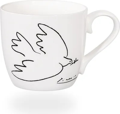 Produktbild von tea4chill Könitz Teetasse Picasso Friedenstaube. Tee- oder Kaffeetasse 425ml, Fine Bone China Porzellan
